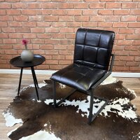 Klassischer Lederstuhl ohne Armlehne – Chesterfield