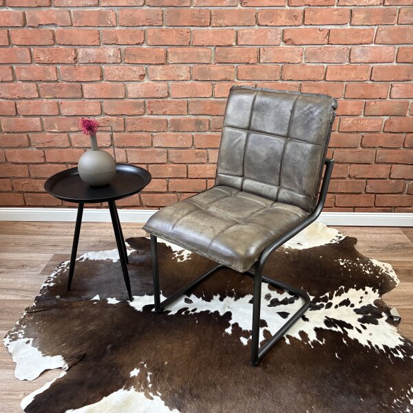 Wasserbüffelleder Esszimmerstuhl ohne Arm – Chesterfield