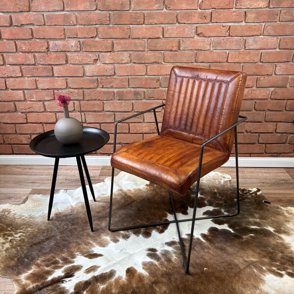 Vintage leren designstoel met armleuningen – Cadillac
